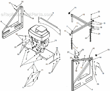 Part Location Diagram of 720300 Little Wonder Frame Right Side Assembly
